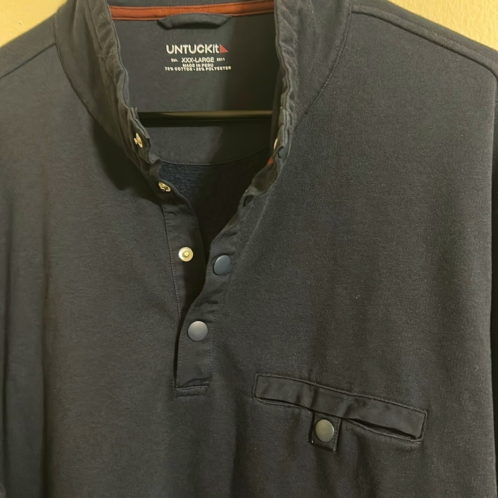 Euc Untuckit Button Snap Quarter Pullover 3x - image 2